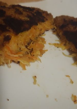 Una foto de Hamburguesas de zanahoria y calabacín