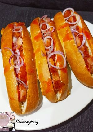 A picture of Home made hot dogs.