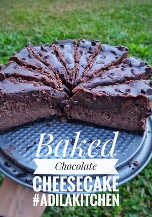 Foto resep Baked Chocolate Cheesecake