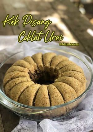 Gambar Kek Pisang Coklat Urai