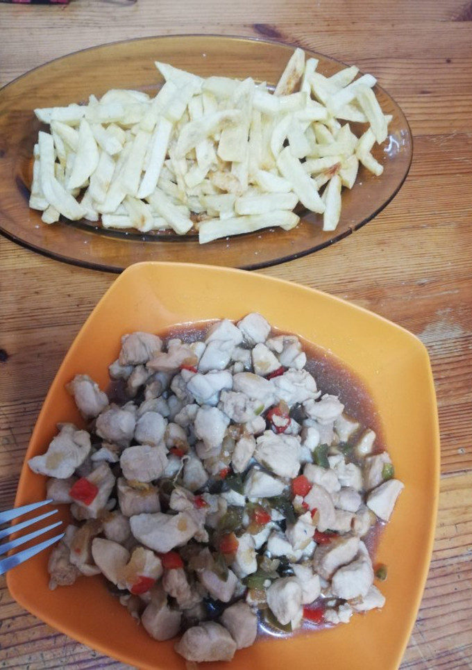 Una foto de Pechuga en salsa de soja