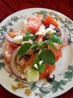 A picture of Greek Tomato Salad.