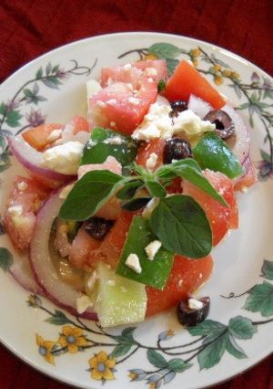 A picture of Greek Tomato Salad.