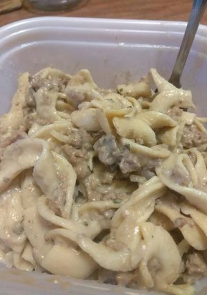 A picture of Hamburger stroganoff.