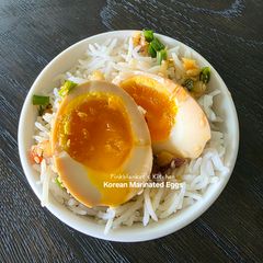 A picture of Korean Marinated Eggs.