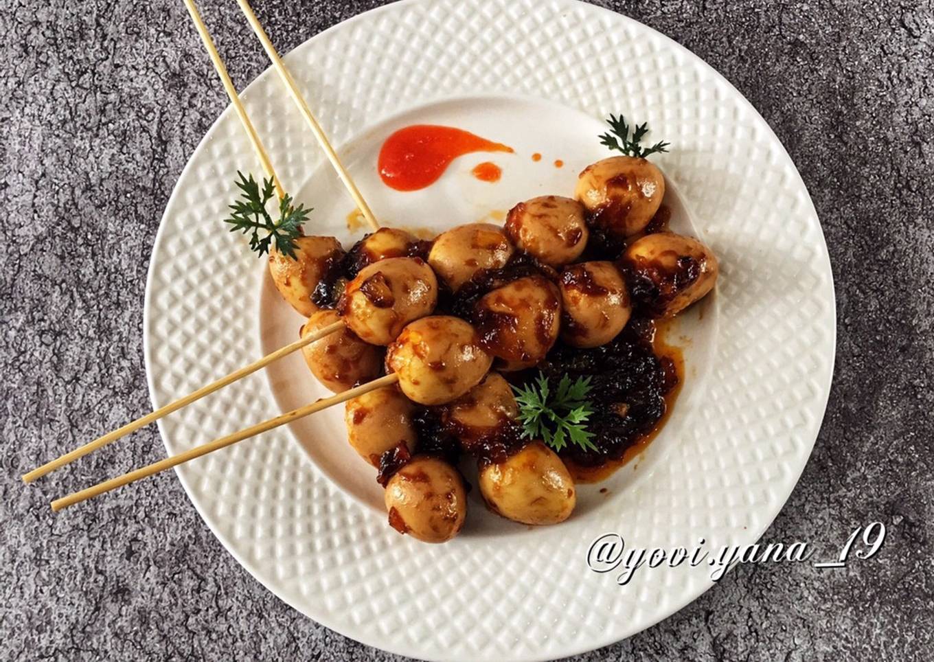 SATE TELUR PUYUH simple