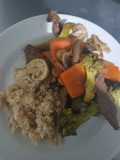 Arroz integral con Wok de ternera