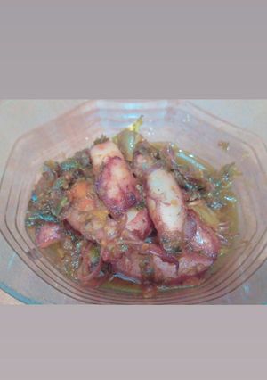 Foto resep Cumi asin sambal hijau