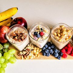 A picture of Overnight Oats- 4 ways.