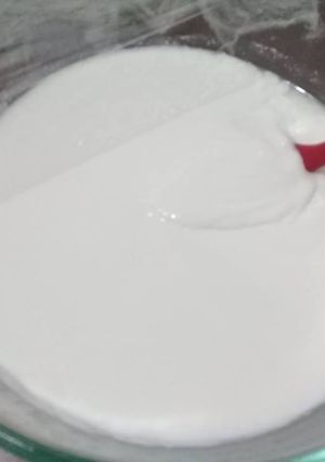 Una foto de Yogur. Horno de microondas
