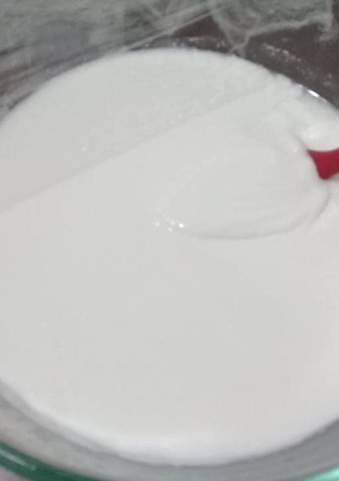 Una foto de Yogur. Horno de microondas