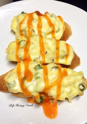 Hình của món Bánh Mì Nướng Nấm Phô Mai.