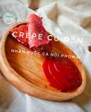 Ăn dặm: Crepe củ dền nhân ruốc cá hồi phomai