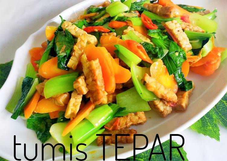 Tumis TEPAR...TEmpe PAkcoy woRtel