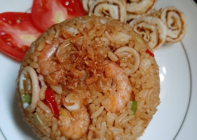 Resep Nasi goreng seafood yang Enak Banget