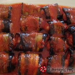 A picture of Meatballs dressed in eggplant.