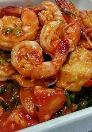 Foto resep Udang tahu asam manis