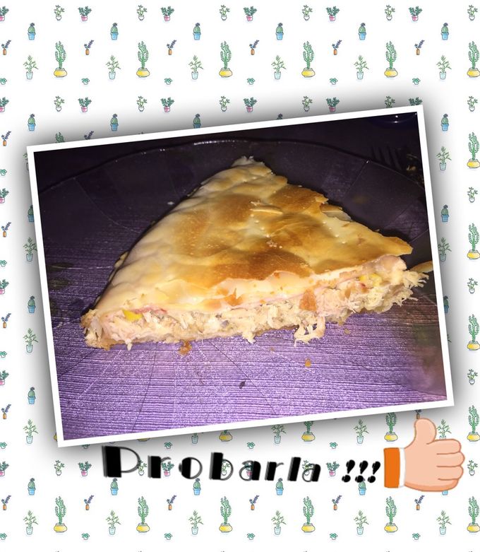 Una foto de Tarta de pollo 🍗 con choclo, jamón y queso 🧀!!😋