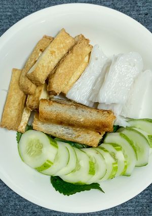 Hình của món Bún đậu chay: Giảm cân healthy + eatclean.