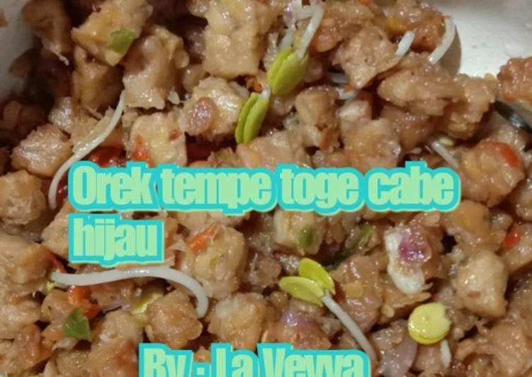 Orek tempe toge cabe hijau Orek tempe toge cabe hijau