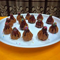 A picture of Lava chocolate biscuit modak.