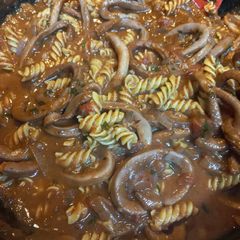 Calamari stewed in Tomatoes A picture of Calamari stewed in Tomatoes.