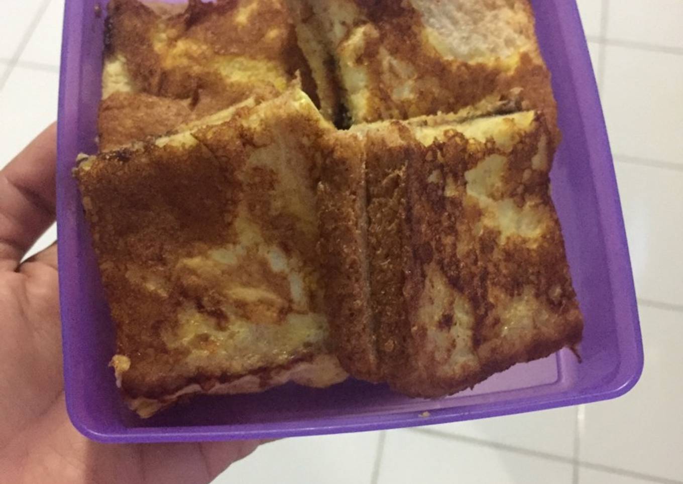 Roti gandum Bakar isi mesis