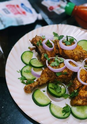 A picture of Chicken tikka.