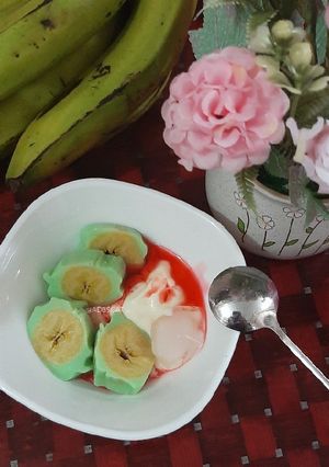 Foto resep Es pisang ijo