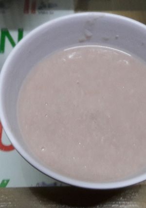 Hình của món Cháo thịt bò, khoai mỡ.