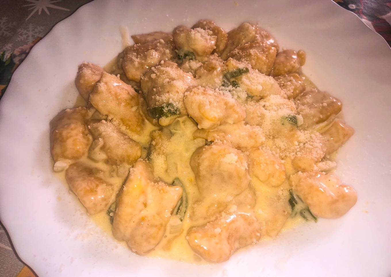 Malfatis / Ñoquis de calabaza 🎃 con salsa verdeo!