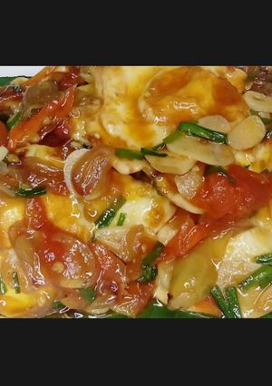 Foto resep Telur ceplok saos