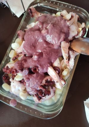 Una foto de Pulpo al olivo