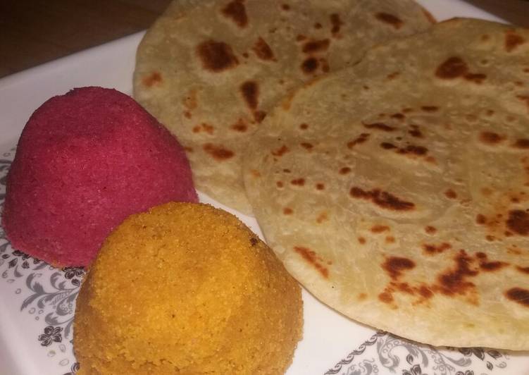 Steps to Make Award-winning Simplest meetha paratha with halwa!