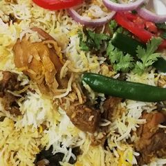 A picture of Chicken biryani with homemade maslah#eid kay pakwan.
