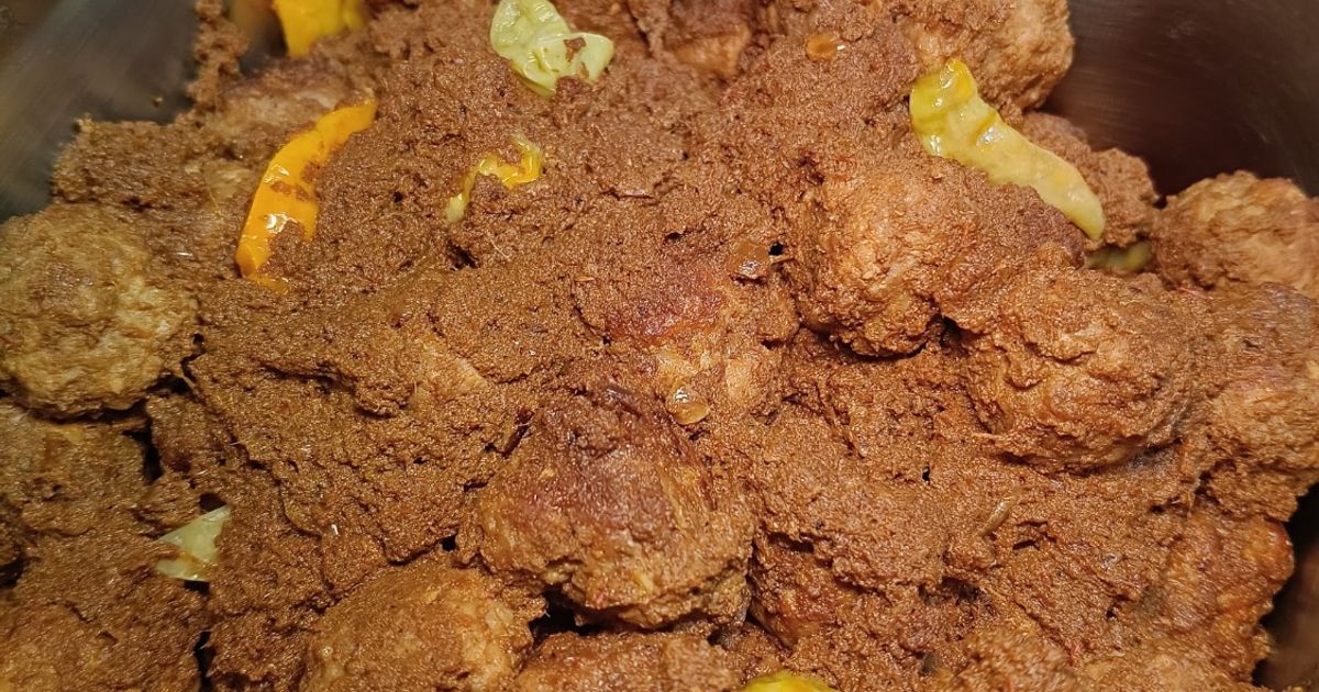 Rendang daging giling praktis