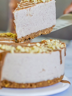 Una foto de Cheesecake sabor kinder saludable