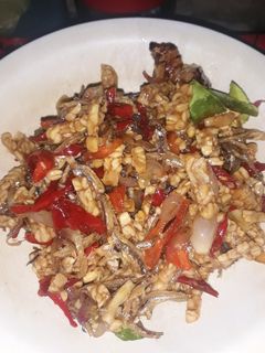Foto resep Kering tempe teri pedas manis
