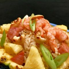 A picture of Pineapple Fried Rice.