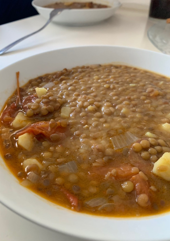 Una foto de Lentejas improvisadas en thermomix