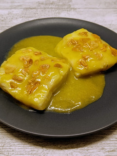 Una foto de Bacalao al pil pil