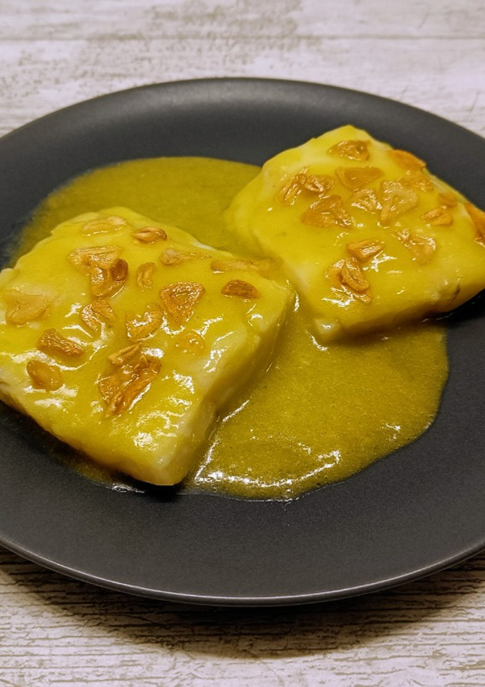 Una foto de Bacalao al pil pil