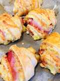Κρουασανάκια ζαμπόν τυρί 🥐 🧀🥓