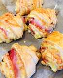 Κρουασανάκια ζαμπόν τυρί 🥐 🧀🥓