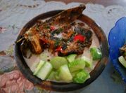 Gambar pecak lele santan
