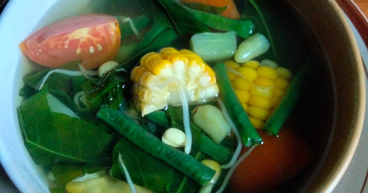 Sayur asem labu kacang panjang jagung manis