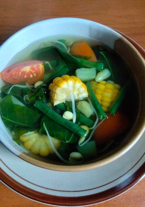 Foto resep Sayur asem labu kacang panjang jagung manis