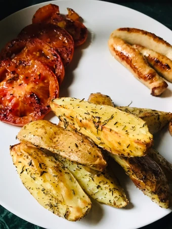 Recipe Mixed-herb Potato Wedges which Delicious