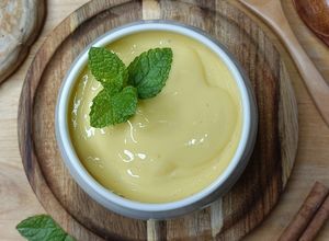 Une photo de 🥭 Crème mangue et tofu soyeux
