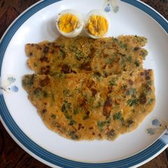 A picture of Green coriander paratha 🥗🥗.